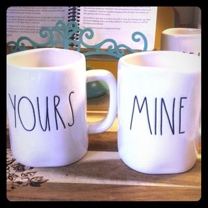 Rae Dunn Mug Set Yours and Mine